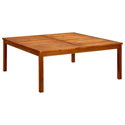 Patio Coffee Table 43.3"x43.3"x17.7" Solid Acacia Wood