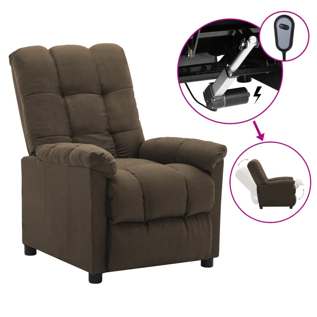 Recliner Brown Fabric