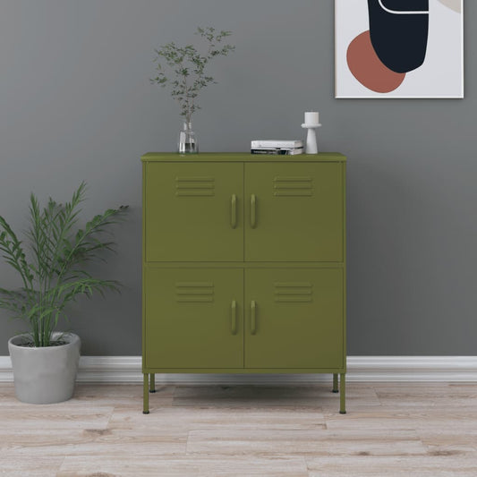 Storage Cabinet Olive Green 31.5"x13.8"x40" Steel