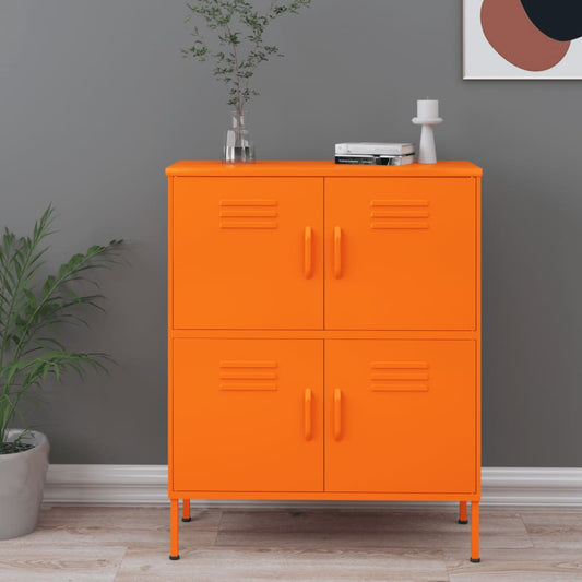 Storage Cabinet Orange 31.5"x13.8"x40" Steel
