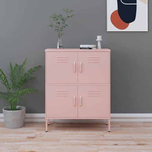 Storage Cabinet Pink 31.5"x13.8"x40" Steel