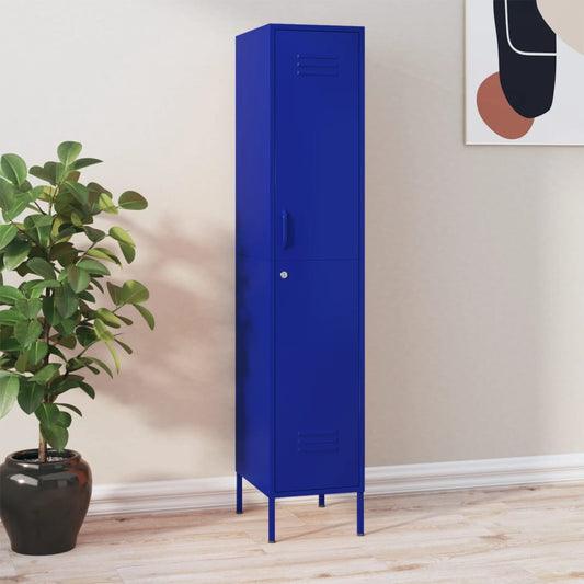 Locker Cabinet Navy Blue 13.8"x18.1"x70.9" Steel
