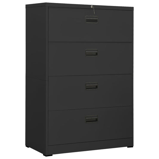Filing Cabinet Anthracite 35.4"x18.1"x52.8" Steel