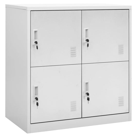 Locker Cabinet Light Gray 35.4"x17.7"x36.4" Steel
