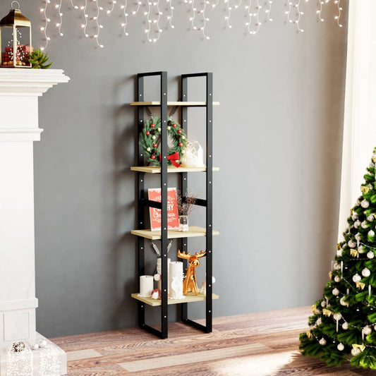 4-Tier Book Cabinet 40x11.8"x55.1" Solid Pine Wood
