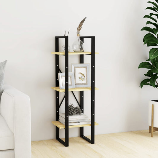 3-Tier Book Cabinet 15.7"x11.8"x41.3" Solid Pinewood