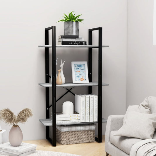 Storage Shelf Concrete Gray 23.6"x11.8"x41.3" Engineered Wood