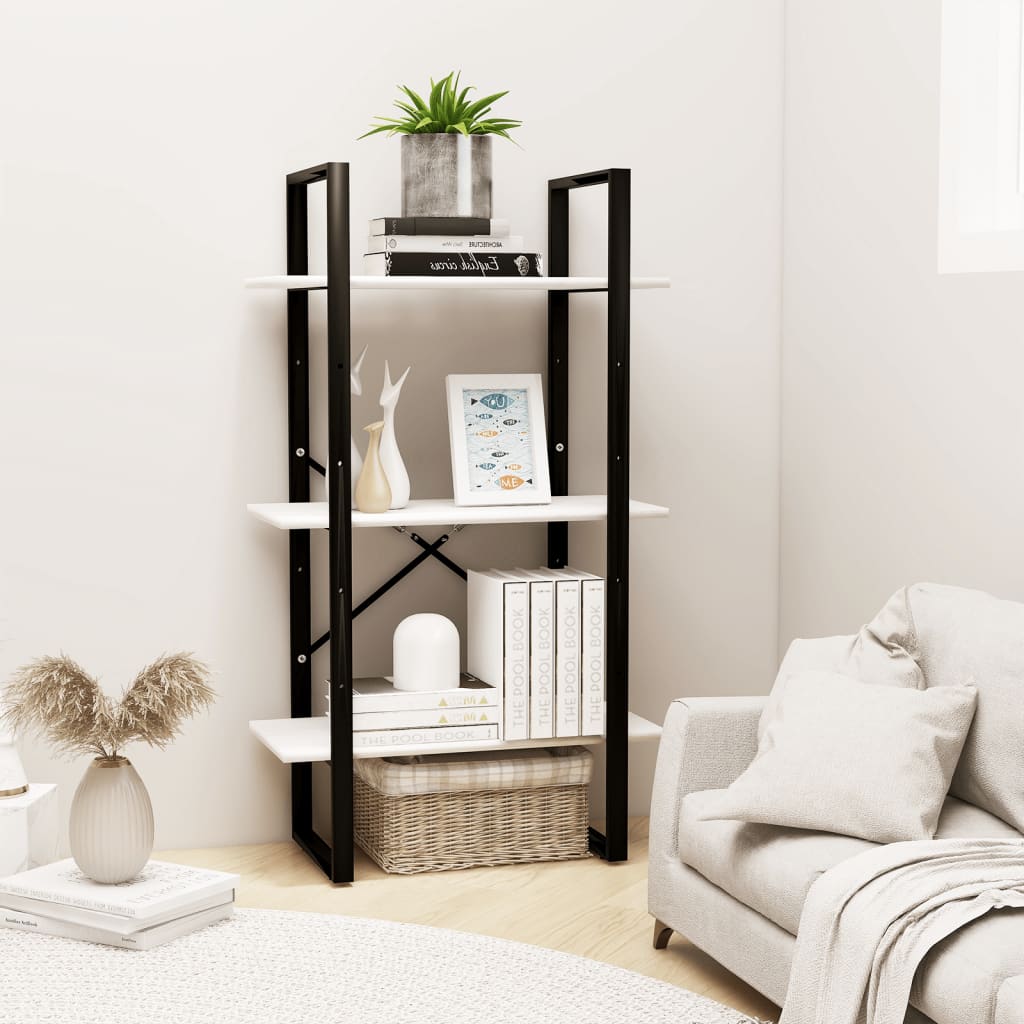 Storage Shelf White 23.6"x11.8"x41.3" Solid Wood Pine
