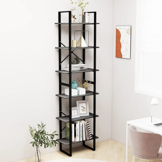 Storage Shelf Gray 23.6"x11.8"x82.7" Engineered Wood