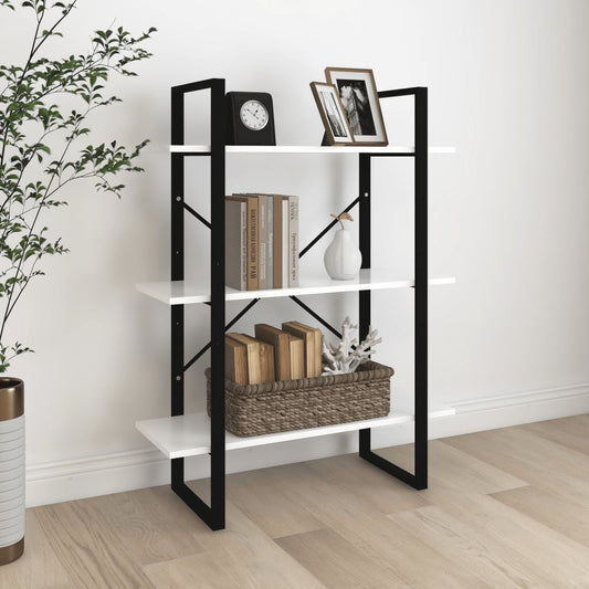 Book Cabinet White 31.5"x11.8"x41.3" Engineered Wood