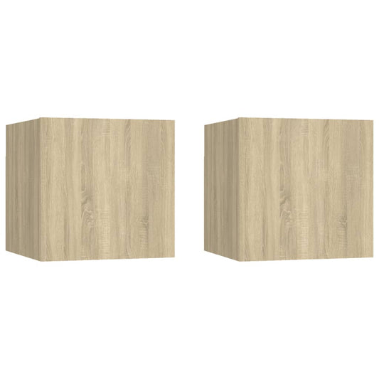 Bedside Cabinets 2 pcs Sonoma Oak 12"x11.8"x11.8" Engineered Wood