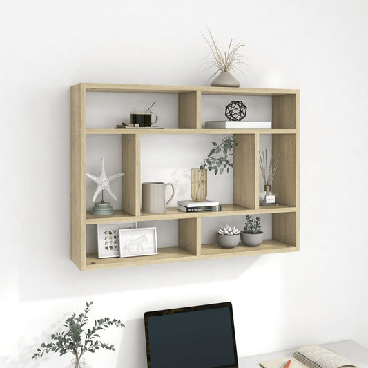 Wall Shelf Sonoma Oak 29.5"x6.3"x21.7" Engineered Wood