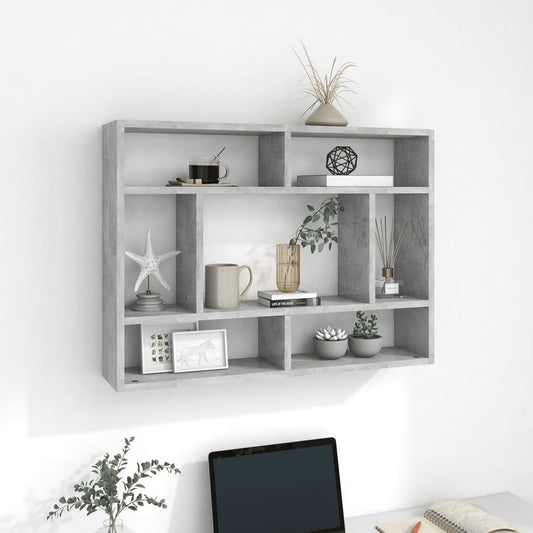 Wall Shelf Concrete Gray 29.5"x6.3"x21.7" Engineered Wood
