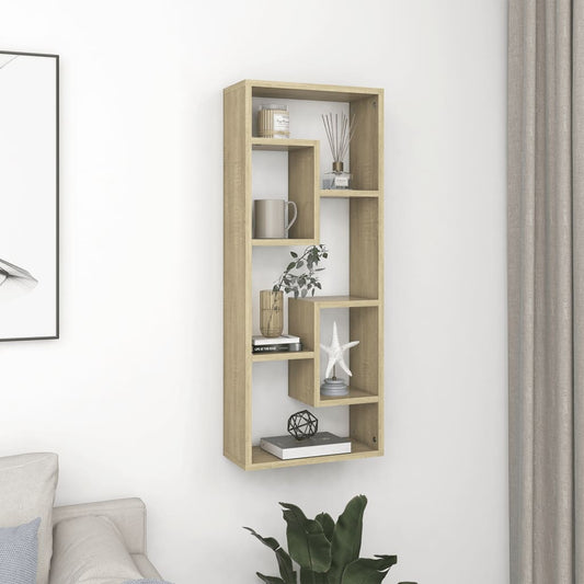 Wall Shelf Sonoma Oak 14.2"x6.3"x35.4" Engineered Wood