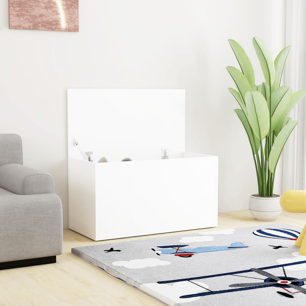 Storage Chest White 33.1"x16.5"x18.1" Engineered Wood