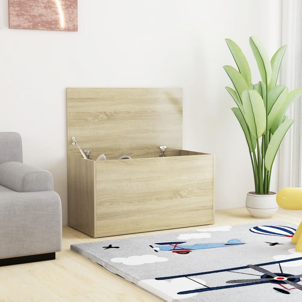 Storage Chest Sonoma Oak 33.1"x16.5"x18.1" Engineered Wood