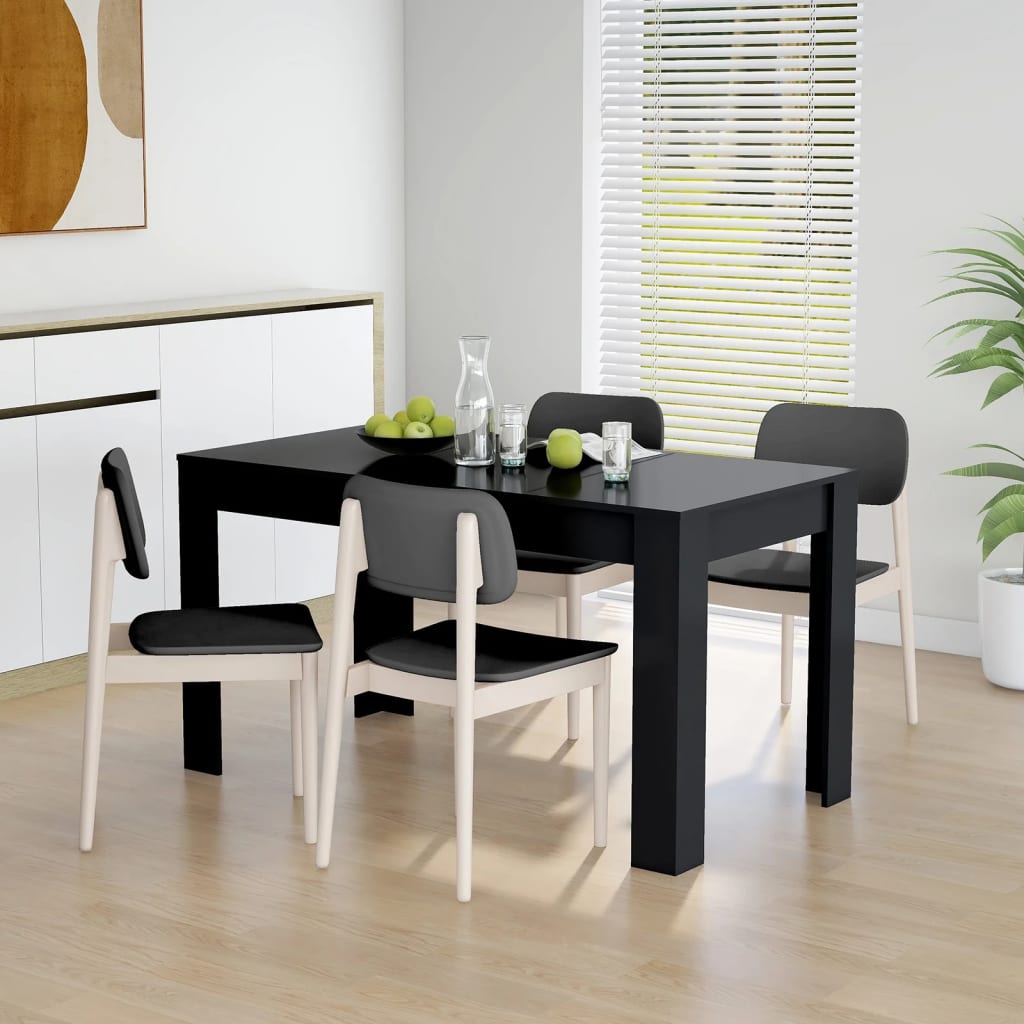 Dining Table Black 55.1"x29.3"x29.9" Engineered Wood