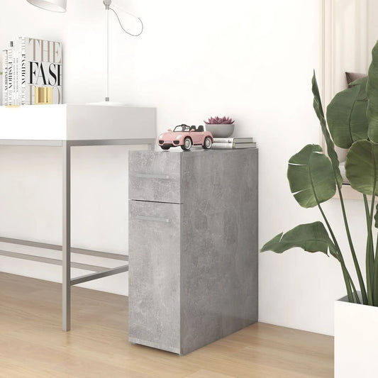 Apothecary Cabinet Concrete Gray 7.9"x17.9"x23.6" Engineered Wood