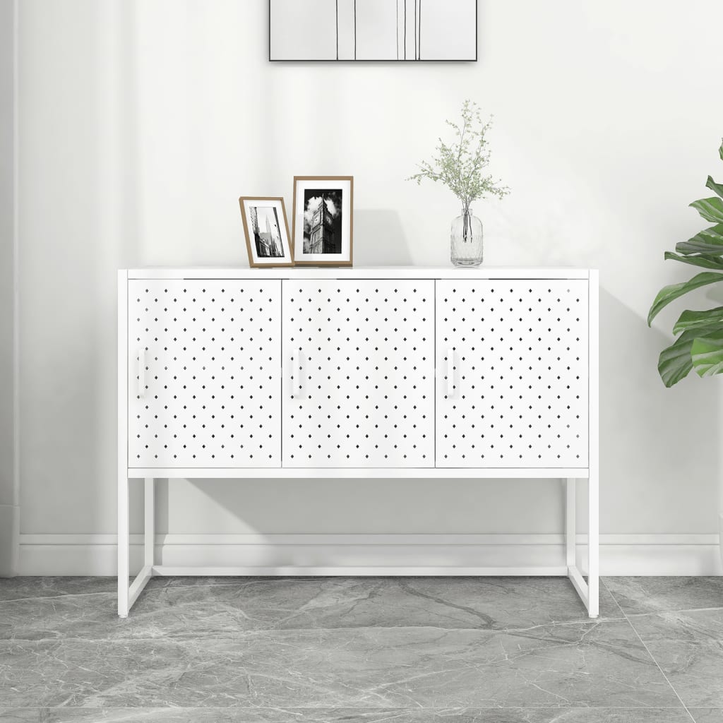 Sideboard White 41.3"x13.8"x29.5" Steel