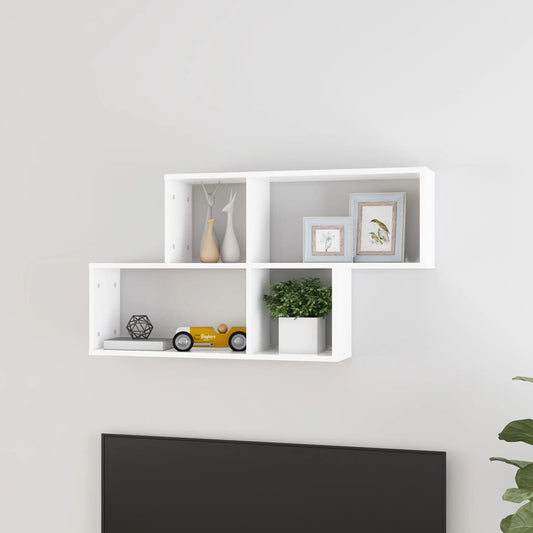 Wall Shelf White 39.4"x7.1"x20.9" Engineered Wood