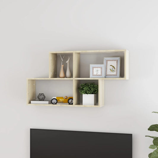 Wall Shelf Sonoma Oak 39.4"x7.1"x20.9" Engineered Wood