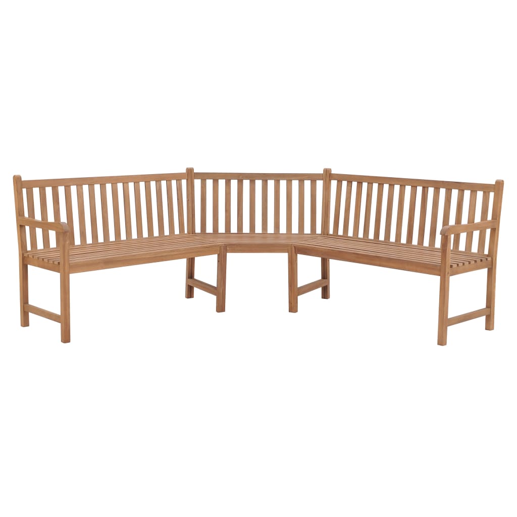 Patio Corner Bench 72.8"x72.8"x35.4" Solid Teak Wood