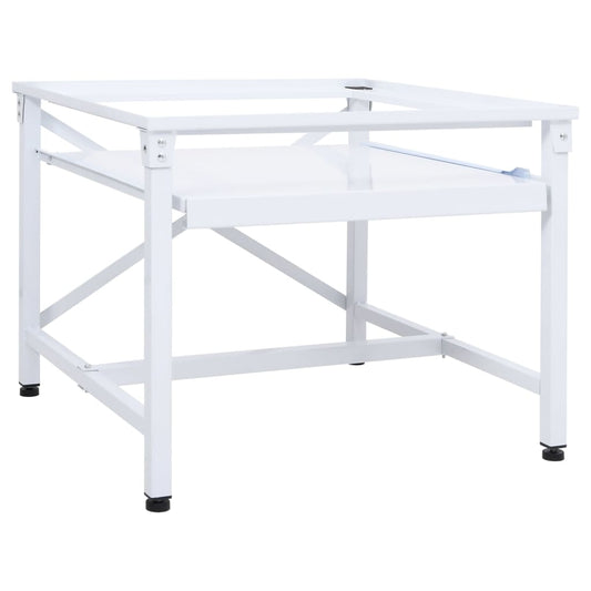 Double Washing and Drying Machine Pedestal White