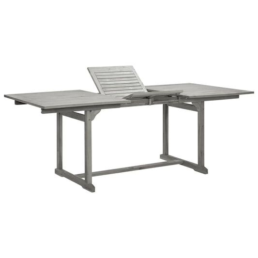 Patio Dining Table (59.1"-78.7")x39.4"x29.5" Solid Acacia Wood