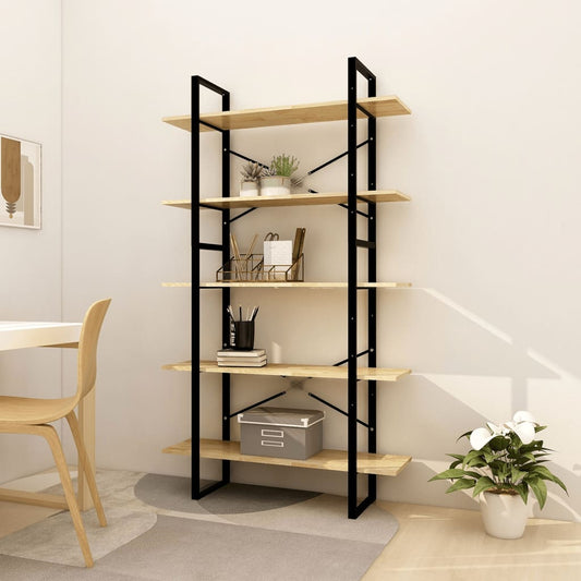 5-Tier Book Cabinet 39.4"x11.8"x68.9" Pinewood
