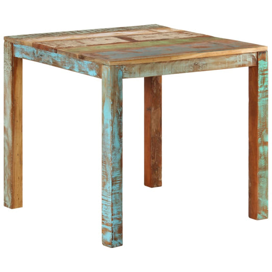 Dining Table 32.3"x31.5"x29.9" Solid Reclaimed Wood