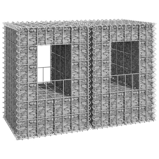 Gabion Basket Posts 2 pcs 15.7"x15.7"x23.6" Iron