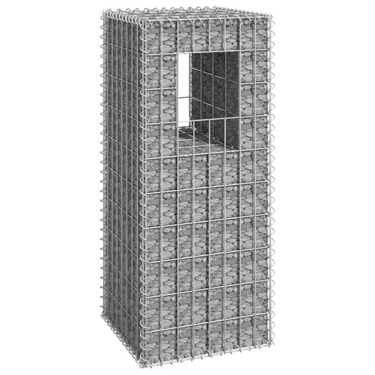 Gabion Basket Post 15.7"x15.7"x39.4" Iron