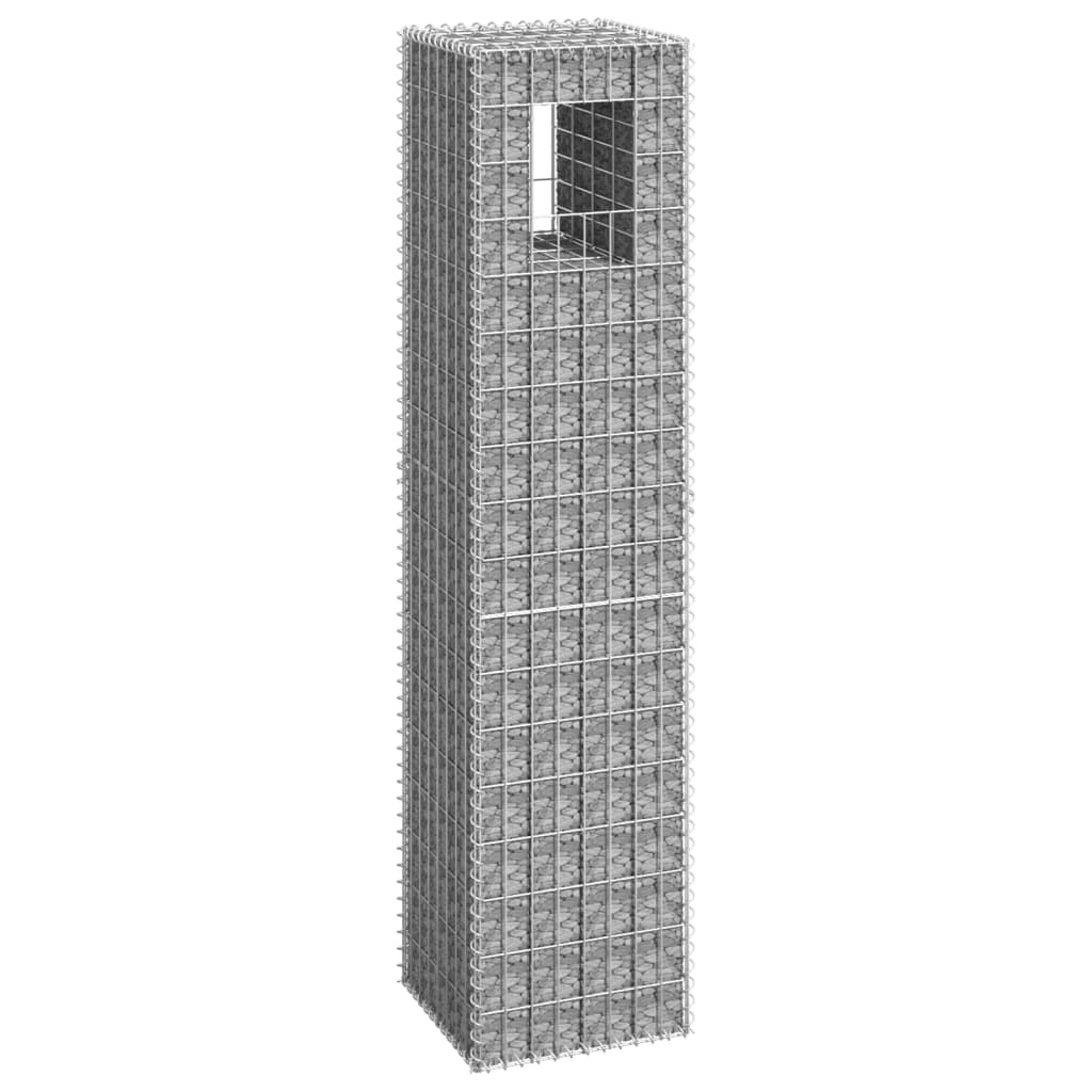 Gabion Basket Post 15.7"x15.7"x70.9" Iron