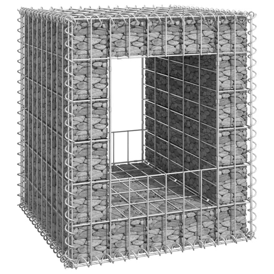 Gabion Basket Post 19.7"x19.7"x23.6" Iron