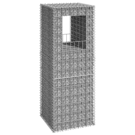 Gabion Basket Post 19.7"x19.7"x55.1" Iron