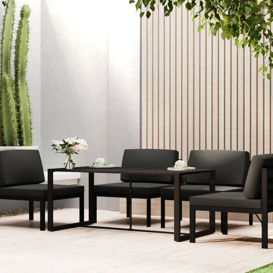 Patio Dining Table Anthracite 47.2"x23.6"x26" Aluminum