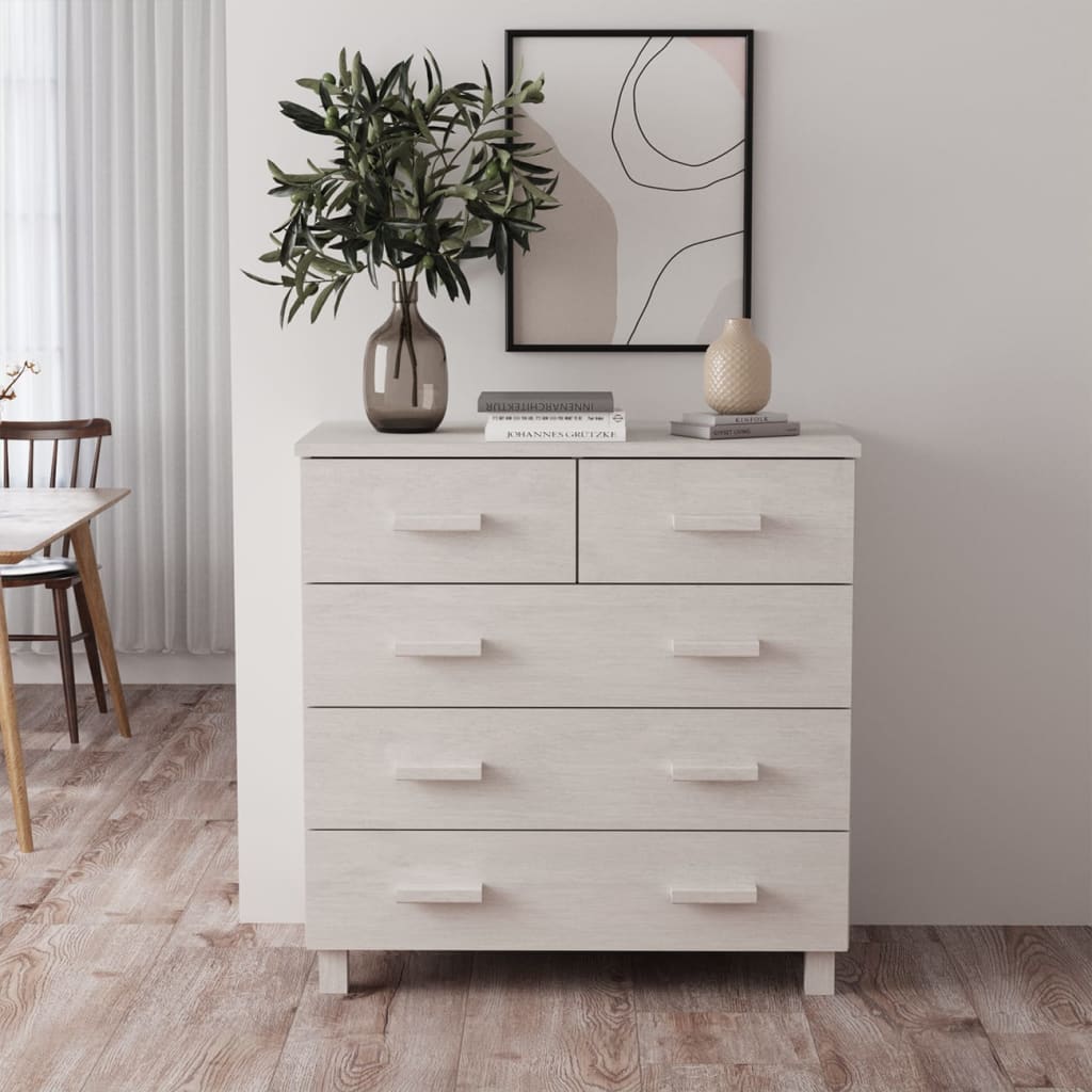Sideboard White 31.1"x15.7"x31.5" Solid Wood Pine