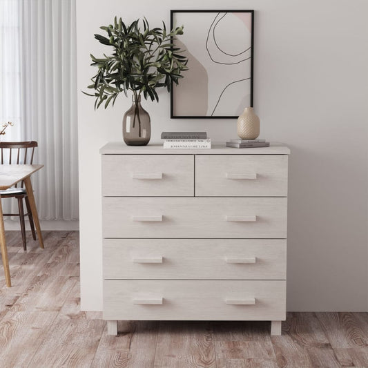 Sideboard White 31.1"x15.7"x31.5" Solid Wood Pine