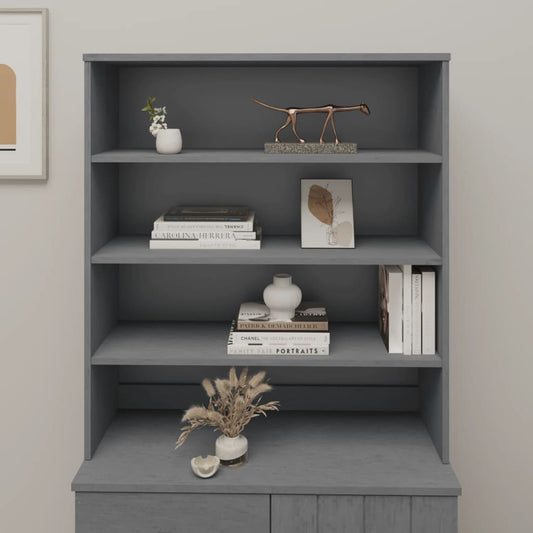 Top for Highboard HAMAR Dark Gray 35.4"x11.8"x39.4" Solid Wood Pine