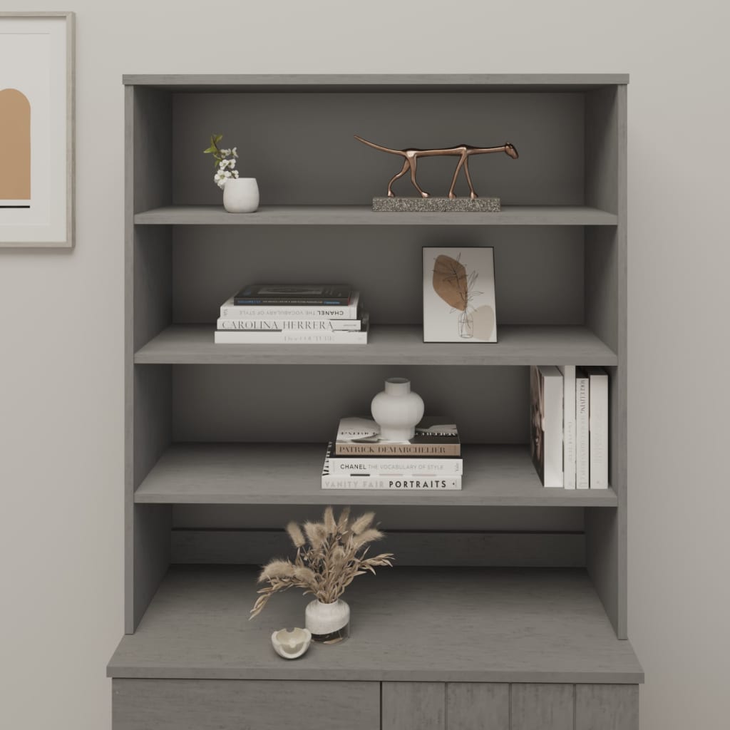 Top for Highboard HAMAR Light Gray 35.4"x11.8"x39.4" Solid Wood Pine