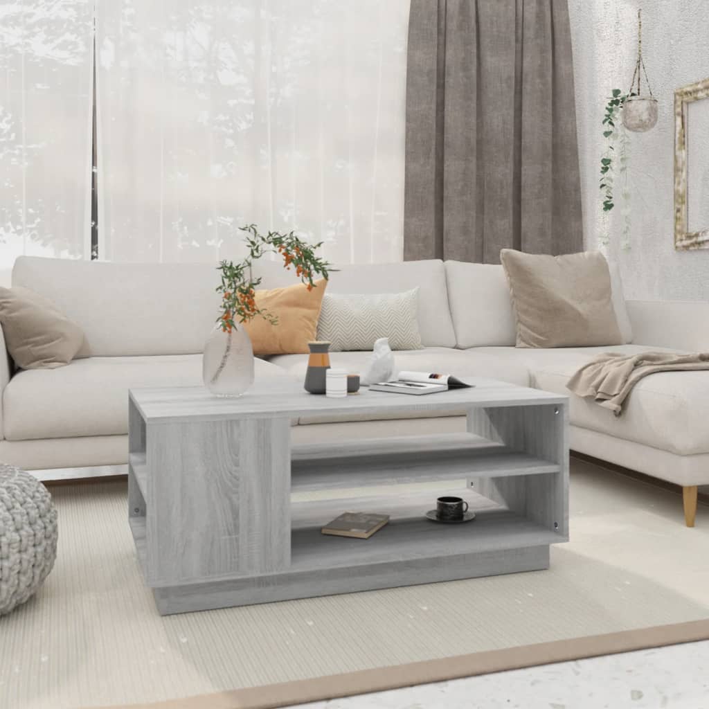 Coffee Table Gray Sonoma 40.2"x21.7"x16.9" Engineered Wood