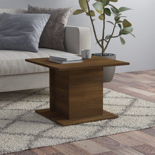 Coffee Table Brown Oak 21.9"x21.9"x15.7" Engineered Wood