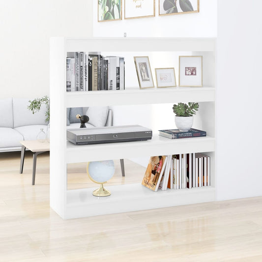 Book Cabinet/Room Divider White 39.4"x11.8"x40.6"