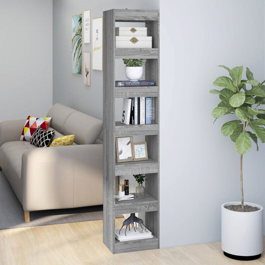 Book Cabinet/Room Divider Gray Sonoma 15.7"x11.8"x78"