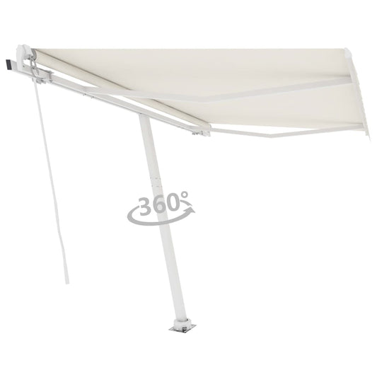 Freestanding Automatic Awning 118.1"x98.4" Cream