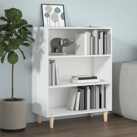 Sideboard High Gloss White 27.4"x12.8"x35.4" Engineered Wood